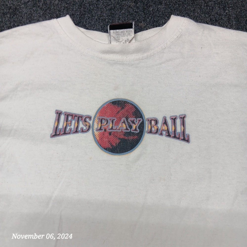 * Vintage Rare Screaming Mercury Lets Play Ball Shirt Youth Teen Large - Picture 2 of 9
